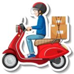 delivery color scooter